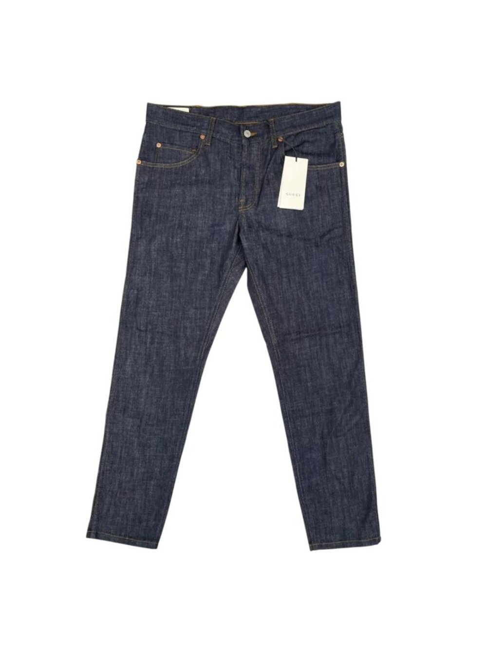 Gucci Washed Denim Pants Tapered Jeans Blue 34